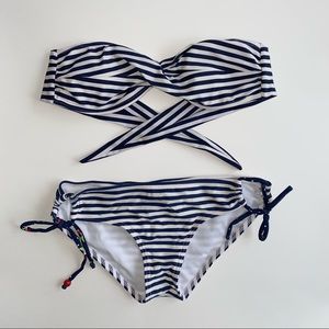 dELiA*s stripped navy bikini set